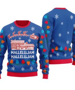 Hallelujah Griswold House Ugly Christmas Sweater Royal