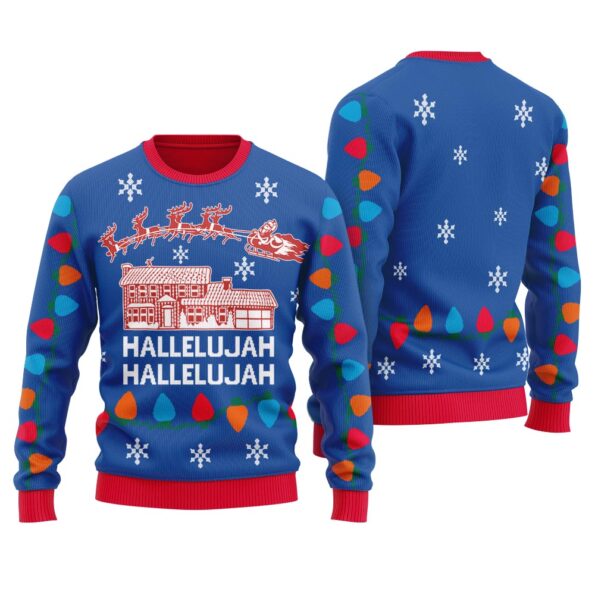 Hallelujah Griswold House Ugly Christmas Sweater Royal