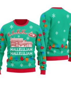 Hallelujah Griswold House Ugly Sweater Kelly Green
