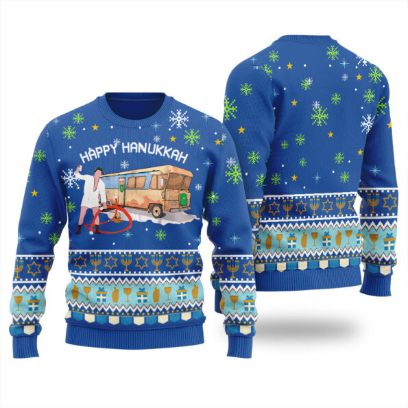 Hanukkah Shitters Full Ugly Christmas Sweater Royal