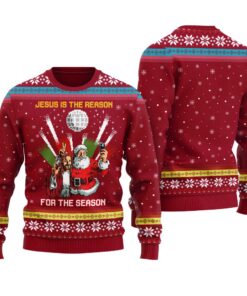 Happy Birthday Jesus Ugly Christmas Sweater Cardinal Red