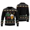 Here For The Jingle Juice Ugly Christmas Sweater Black