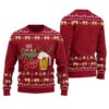 Here For The Jingle Juice Ugly Christmas Sweater Cardinal Red