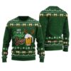 Here For The Jingle Juice Ugly Christmas Sweater Forest Green