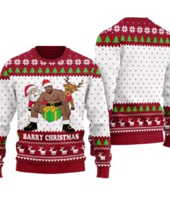 Hilarious Barry Wood Christmas Sweater Cardinal Red