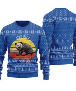 Hilarious Possum Life Christmas Sweater Royal