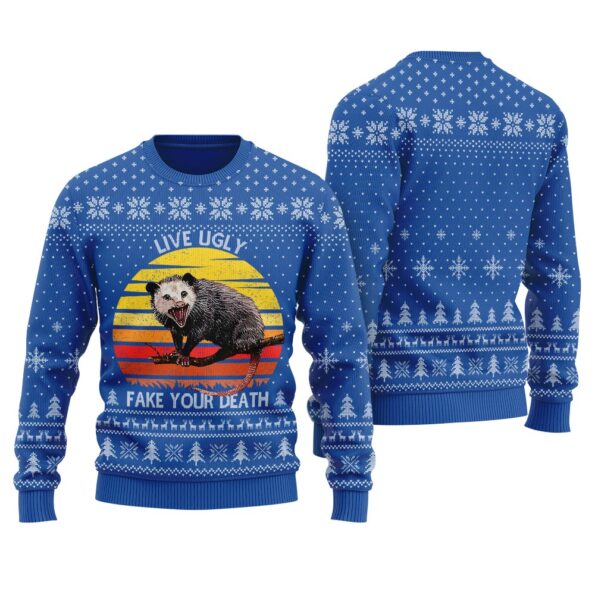 Hilarious Possum Life Christmas Sweater Royal