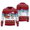 Hilarious Reindeer Santa Ugly Sweater Cardinal Red