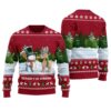 Hilarious Reindeer Snowman Ugly Sweater Cardinal Red