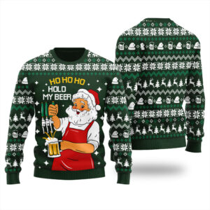 Ho Ho Ho Santa Ugly Sweater Forest Green 6 Ho Ho Ho Santa Ugly Sweater Forest Green