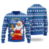 Ho Ho Ho Santa Ugly Xmas Jumper Royal 3 Ho Ho Ho Santa Ugly Xmas Jumper Royal