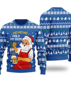 Ho Ho Ho Santa Ugly Xmas Jumper Royal