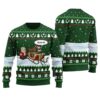 Ho Ho Ho Tacky Santa Reindeer Ugly Sweater Forest Green