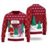 Holy Crap Funny Santa Ugly Christmas Sweatshirt Cardinal Red