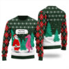 Holy Crap Funny Santa Ugly Christmas Sweatshirt Forest Green