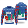 Holy Crap Funny Santa Ugly Christmas Sweatshirt Royal