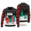 Holy Crap With Santa Ugly Christmas Sweater Black