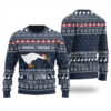 Honking Through The Snow Goose Ugly Sweater Navy