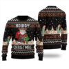 Howdy Cowboy Santa Claus Ugly Sweater Black