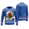 Howdy Santa Funny Ugly Christmas Sweater Royal