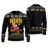 I Don't Drink Beer I Drink A Wheat Smoothie Ugly Christmas Sweater Black