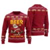 I Don't Drink Beer I Drink a Wheat Smoothie Ugly Sweater Cardinal Red