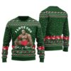I Love You Barry Much Funny Ugly Christmas Sweater Forest Green