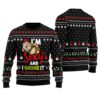 I'm Sexy And I Gnome It Funny santa Ugly Sweater Black