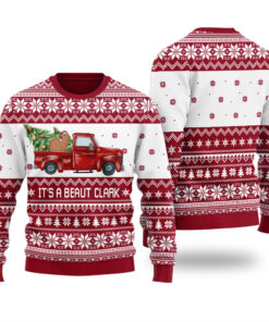 Its A Beaut Capybara Ugly Sweater Cardinal Red