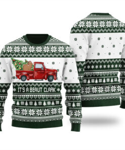 Its A Beaut Capybara Ugly Sweater Forest Green