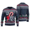 It's Not Going To Lick It Self Ugly Christmas Sweater Navy