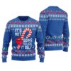 It's Not Going To Lick Itself Funny Ugly Christmas Sweater Royal