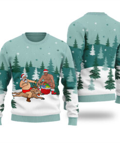 Its The Most Wonderful Time For A Beer Santa Barry Wood Ugly Sweater Kelly Green