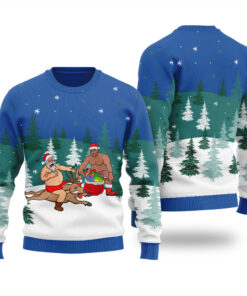 Its The Most Wonderful Time For A Beer Santa Barry Wood Ugly Sweater Royal