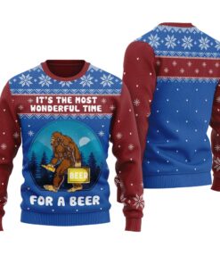 It's The Most Wonderful Time For A Beer Ugly Sweater Royal