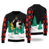 Jesus Dunking Lebron James Christmas Sweater Black