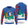 Jesus Dunking Lebron James Christmas Sweater Royal
