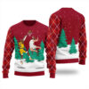 Jesus Dunking Lebron James Ugly Sweater Cardinal Red
