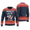 Jesus Party Savior Ugly Christmas Sweater Navy