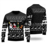 Jingle All The Way Funny Santa Ugly Christmas Sweater Black