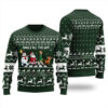 Jingle All The Way Funny Santa Ugly Christmas Sweater Forest Green