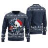 Jingle Juice Beverage Funny Ugly Christmas Sweater Navy