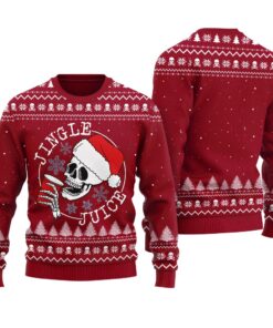 Jingle Juice Ugly Christmas Sweater Cardinal Red