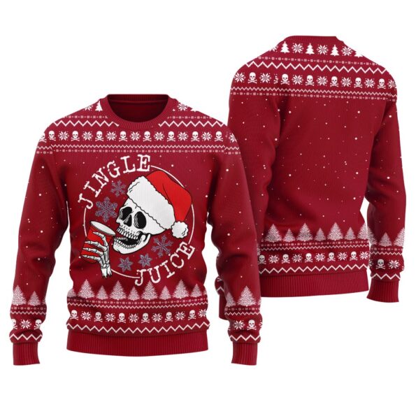 Jingle Juice Ugly Christmas Sweater Cardinal Red