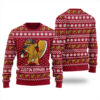 Justin Beaver Funny Ugly Christmas Sweater Cardinal Red