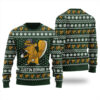 Justin Beaver Funny Ugly Christmas Sweater Forest Green