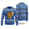 Justin Beaver Funny Ugly Christmas Sweater Royal