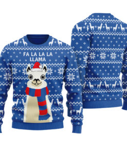 LLAMA Christmas Sweater Royal