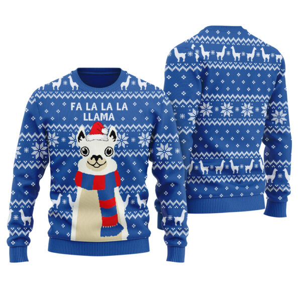 LLAMA Christmas Sweater Royal