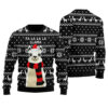 LLAMA Ugly Christmas Sweater Black